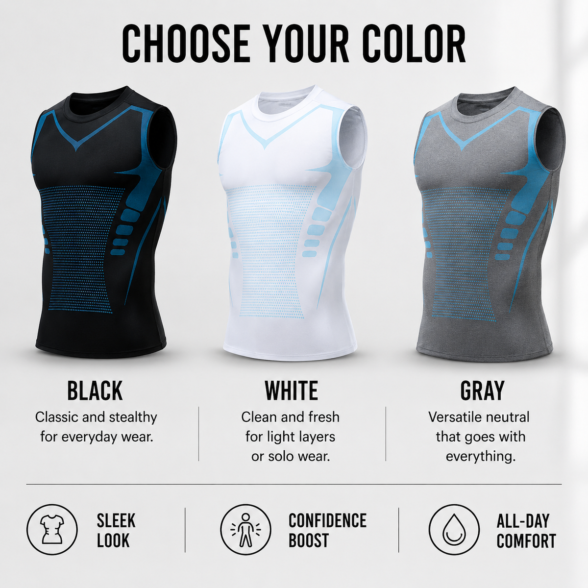 Men's Slimming Compression Vest | Posture Corrector Base Layer