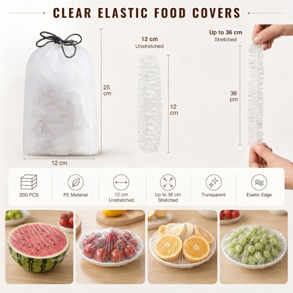 Disposable Stretch Food Covers for Bowls & Plates