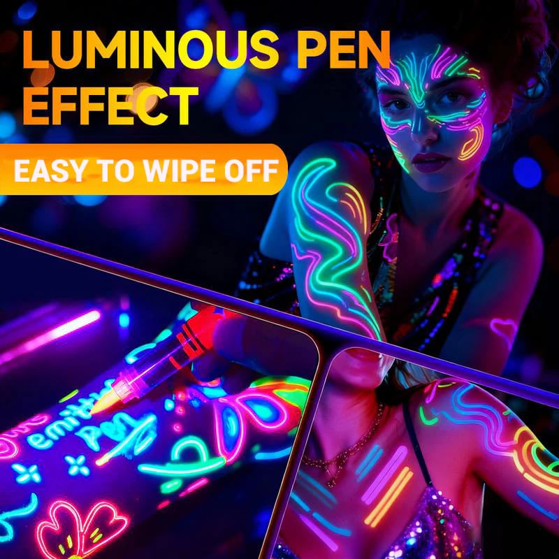 2026 HOT SALE50K+ SOLD!UV Glow Face and Body Paint Markers Set