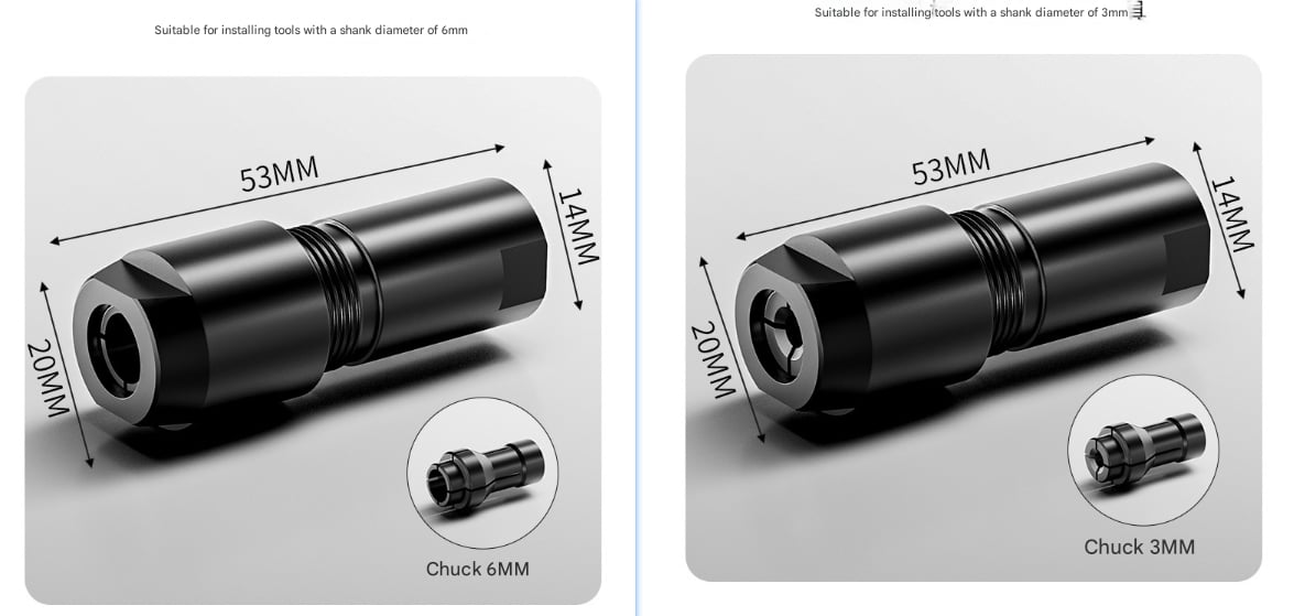 Hot Sale 50% OFF | Angle Grinder Conversion Kit | 3mm & 6mm Dual Collet for Precision Grinding