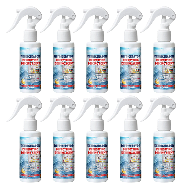 Freezer Ice Remover Spray – Rapid Defrost & Easy Cleaning Free Scraper Included