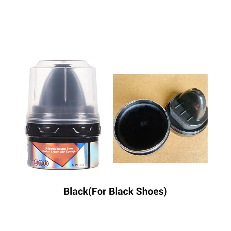 Universal Neutral Shoe Polish Cream With Sponge