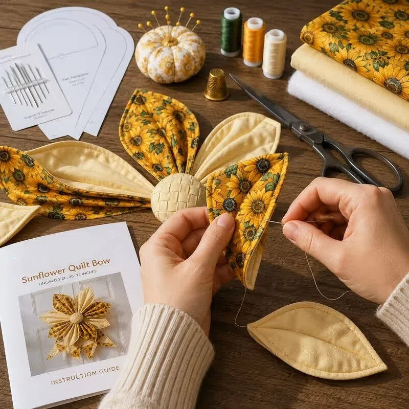 Last Day 50% OFF- Large Patchwork Bow Sewing Kit (Beginner-Friendly)