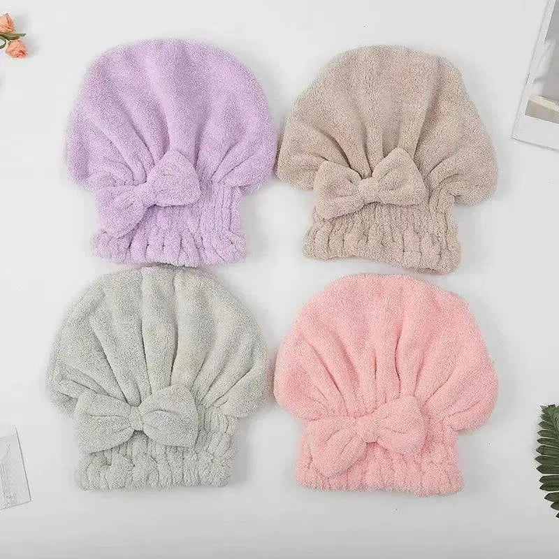 Soft Reusable Hair Wrap With Bow Decor 2PCS