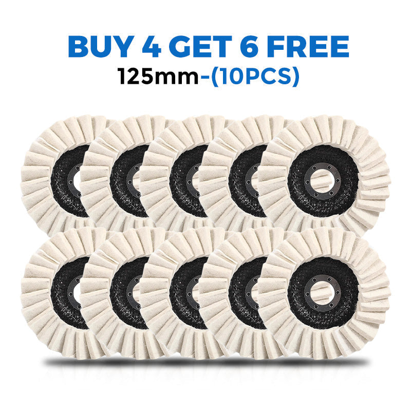 BUY 2 GET 3 FREE Heavy-Duty Wool Felt Polishing Disc – Mirror-Like Finish Made Easy