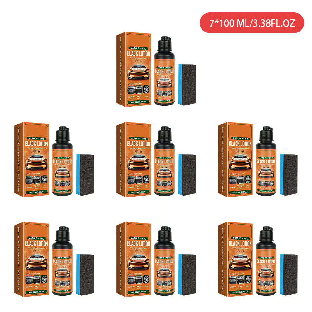 2026 New Upgrade! Plastic Restorer for Cars – Interior Trim Cleaner, Stain Remover & Deep Black Shine Restoring Spray