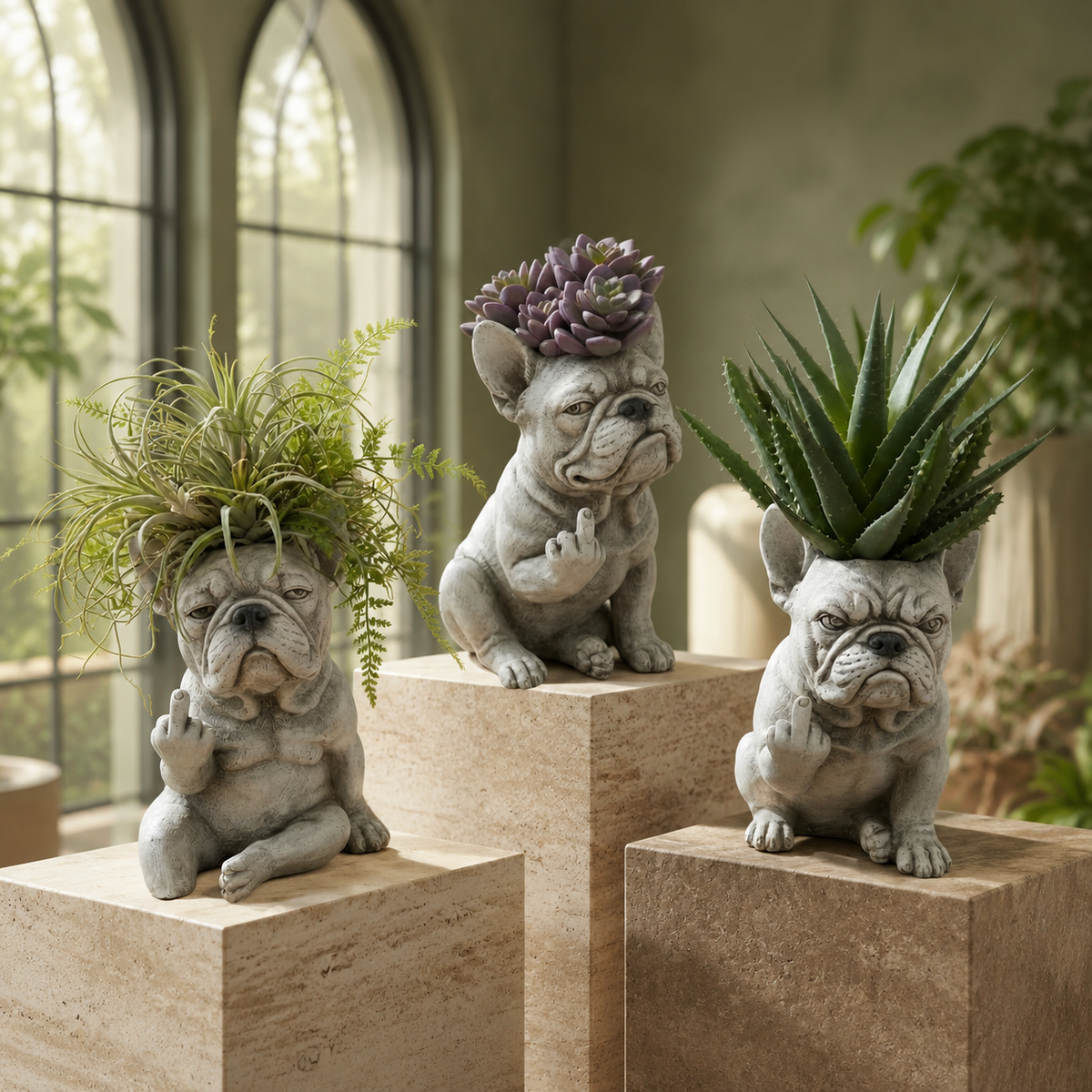 Grumpy Dog Planter