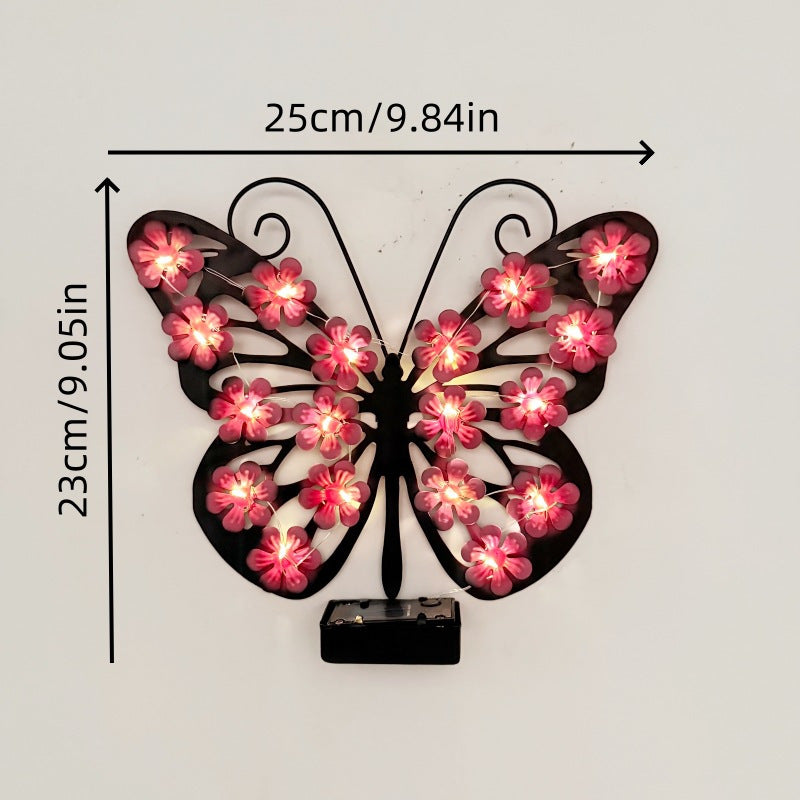 Selling Fast——Solar Metal Butterfly Wall Lights Outdoor Decor