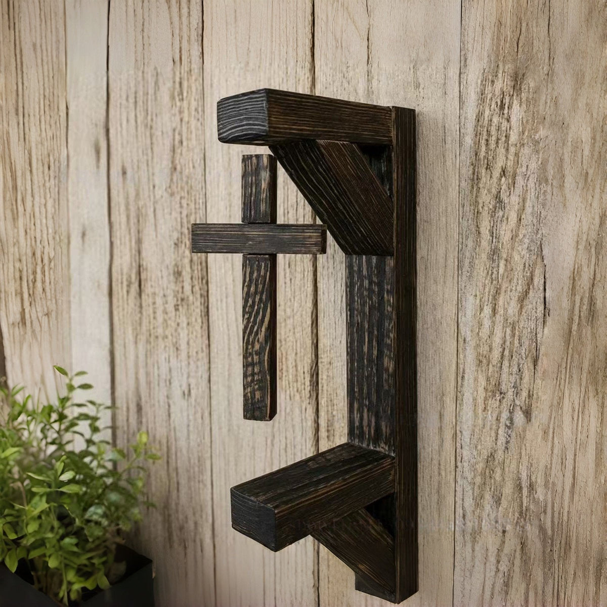 Limited-Time 49% OFF | Rustic Cross Wall Shelf Wooden Floating Shelf for Faith-Inspired Decor