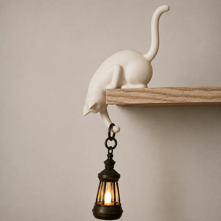 3D Printed Cartoon Cat Upside Down Hook