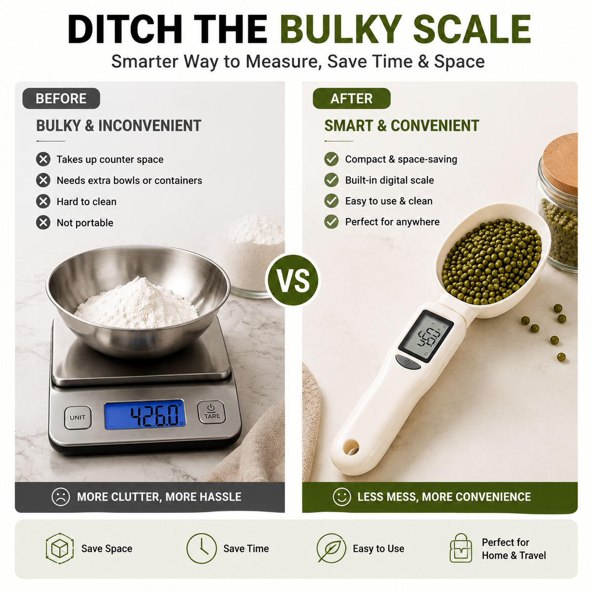 Smart Digital Measuring Spoon Scale – Precision Cooking & Baking Made Easy