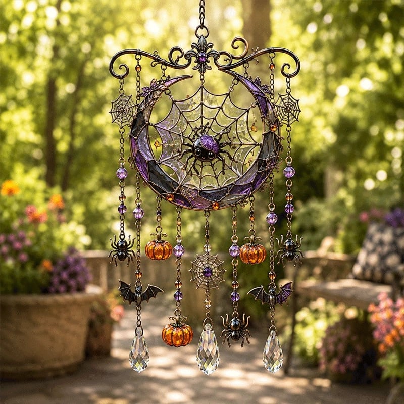 Halloween Acrylic Window Hanging Decor – Spooky Suncatcher Charm