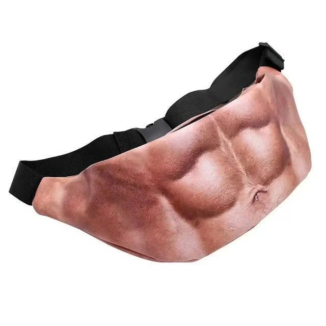 Funny Belly Fanny Pack – Realistic Fake Belly Waist Bag