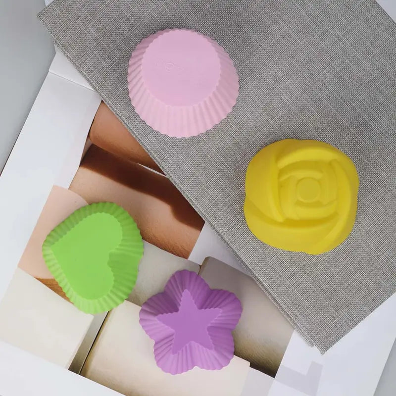 24pcs 2.75in Food-Grade Flexible Silicone Baking Cups - Nonstick Pumpkin Cake Molds