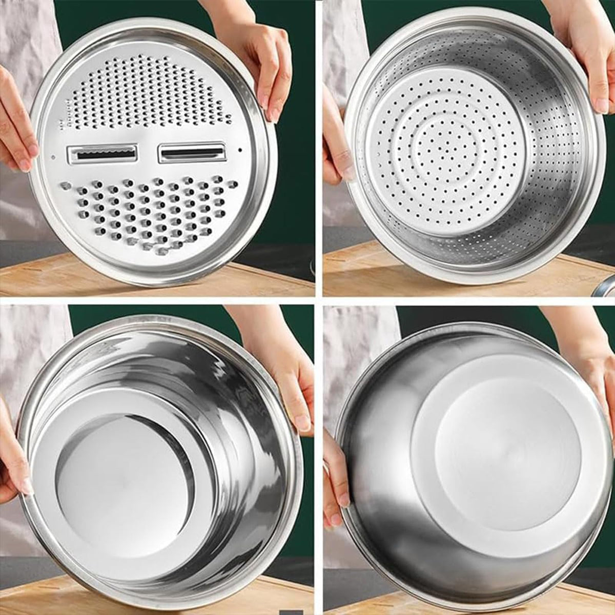 3-in-1 Multifunctional Stainless Steel Basin Set