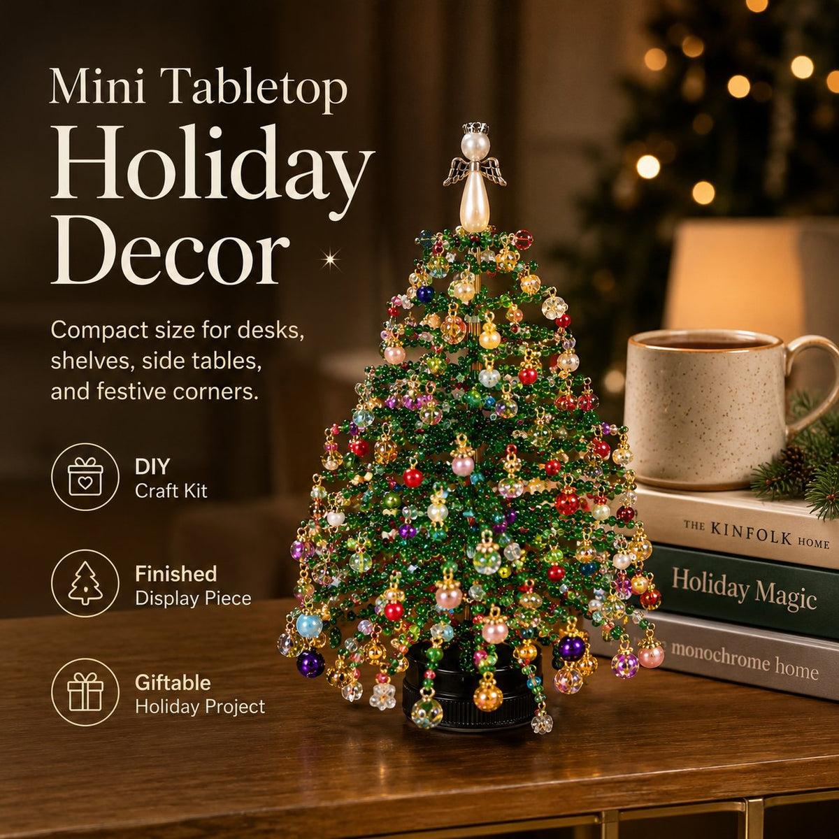 Unique Christmas Gift 2026 | DIY Beaded Christmas Tree Craft Kit for Creative Holiday Fun