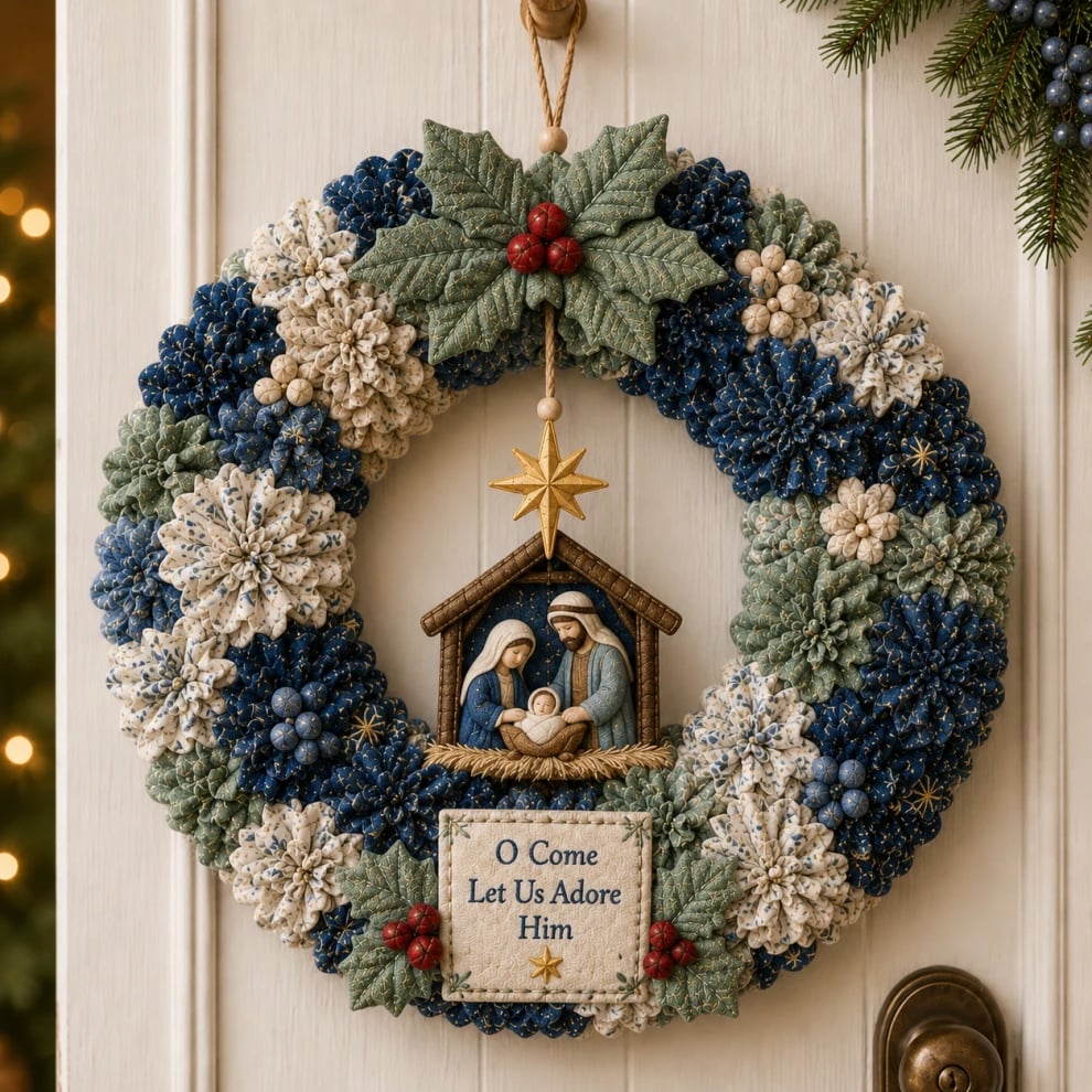 49% OFF Limited-Time Offer – 3D Fabric Poke Christmas Wreath DIY Kit