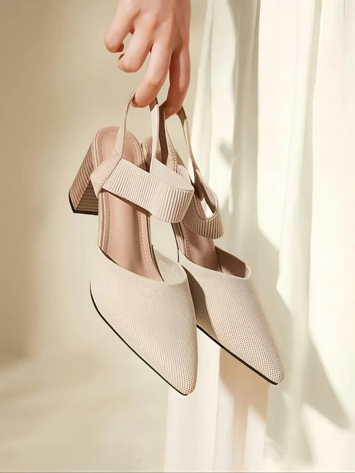 Women's Rubber Sandals – Pointed Toe, Stiletto Heel