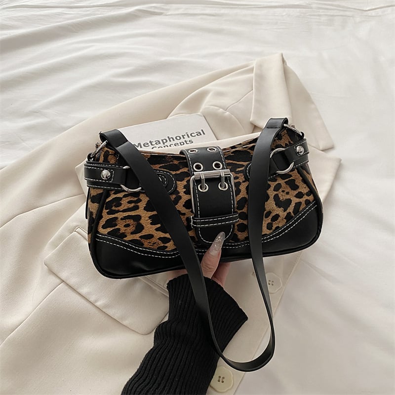 Trendy Leopard Print Underarm Shoulder Bag