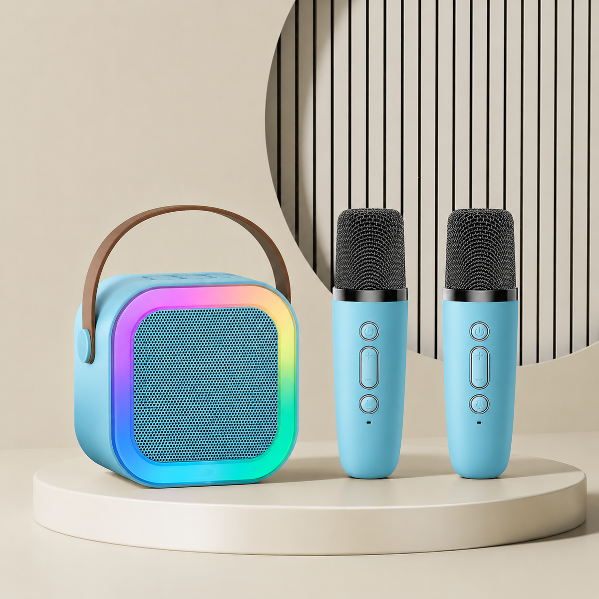 Karaoke Speaker Set with 2 Wireless Microphones