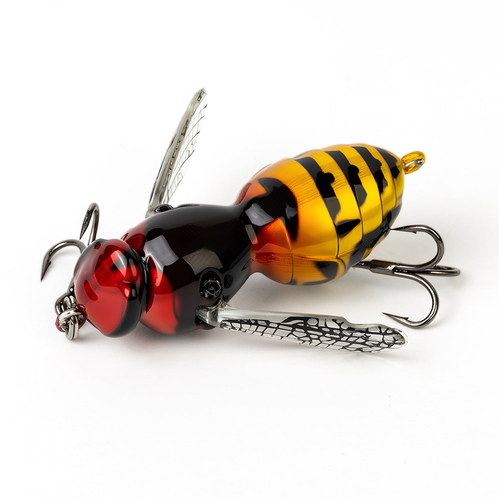 Bionic Wasp Crawl Bait - Topwater Micro Fishing Lure with Acoustic Noise Steel Balls for Bass & Pike Professional Anglers