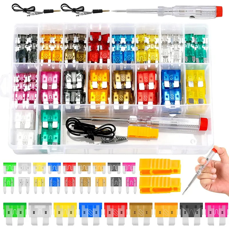 300Pcs Car Fuse Assortment Kit - Mini, Standard & Micro Fuses