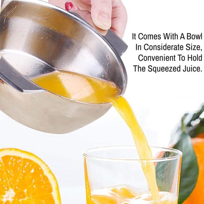 HOT SALE 50%OFF Stainless Steel Manual Citrus Juicer – Multi-Fruit Press for Orange, Lemon & Grapefruit