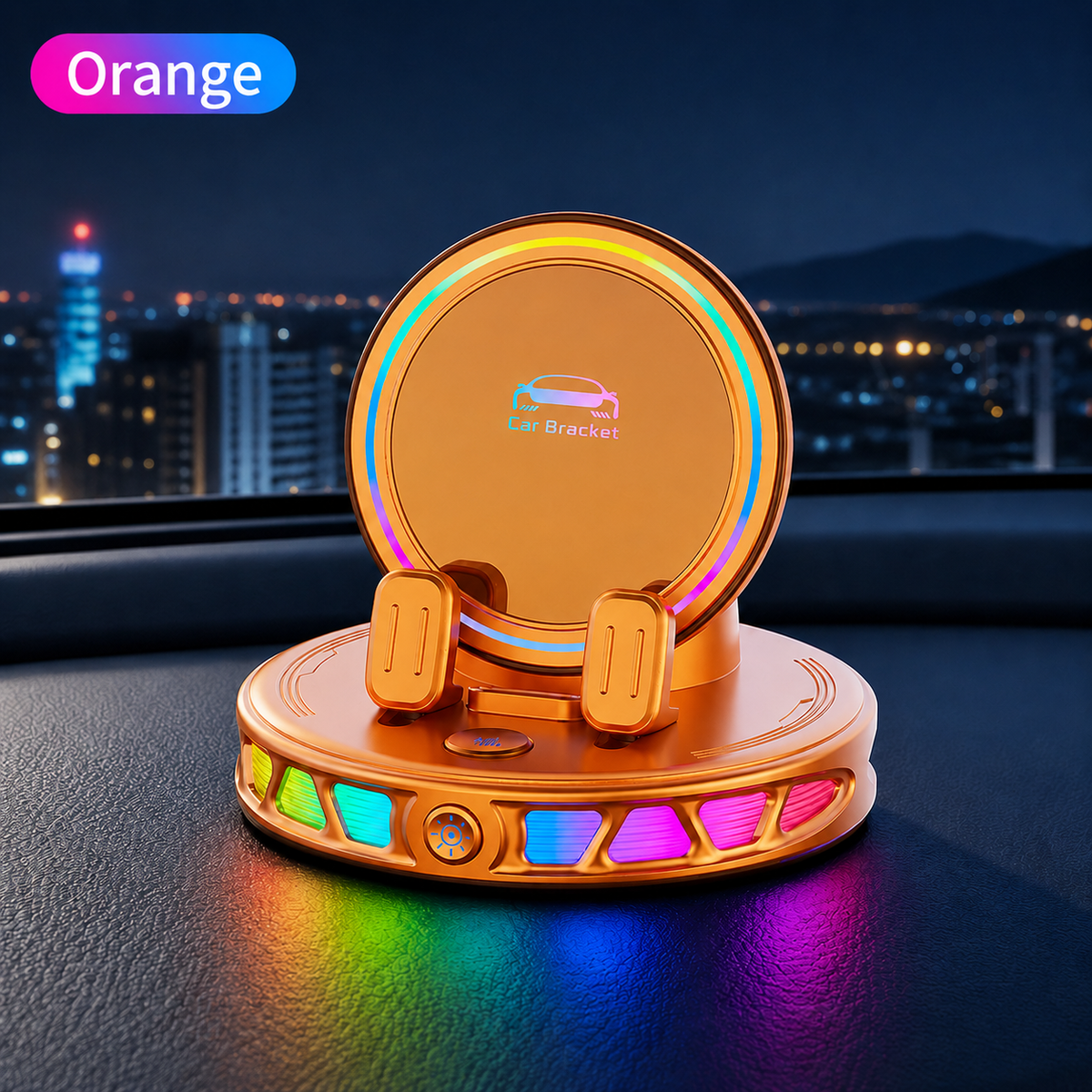 RGB Smart Auto-Clamping Dashboard Car Phone Mount