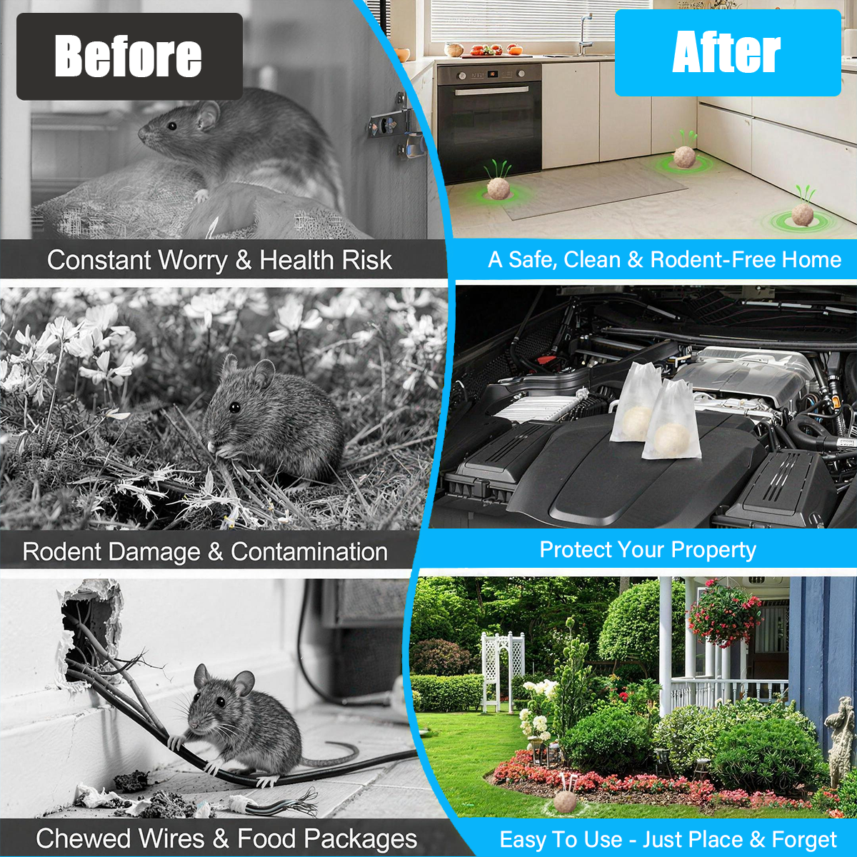 12-Pack Natural Peppermint Oil Rodent Repellent: Pet-Safe Pouches for Indoors & Outdoors