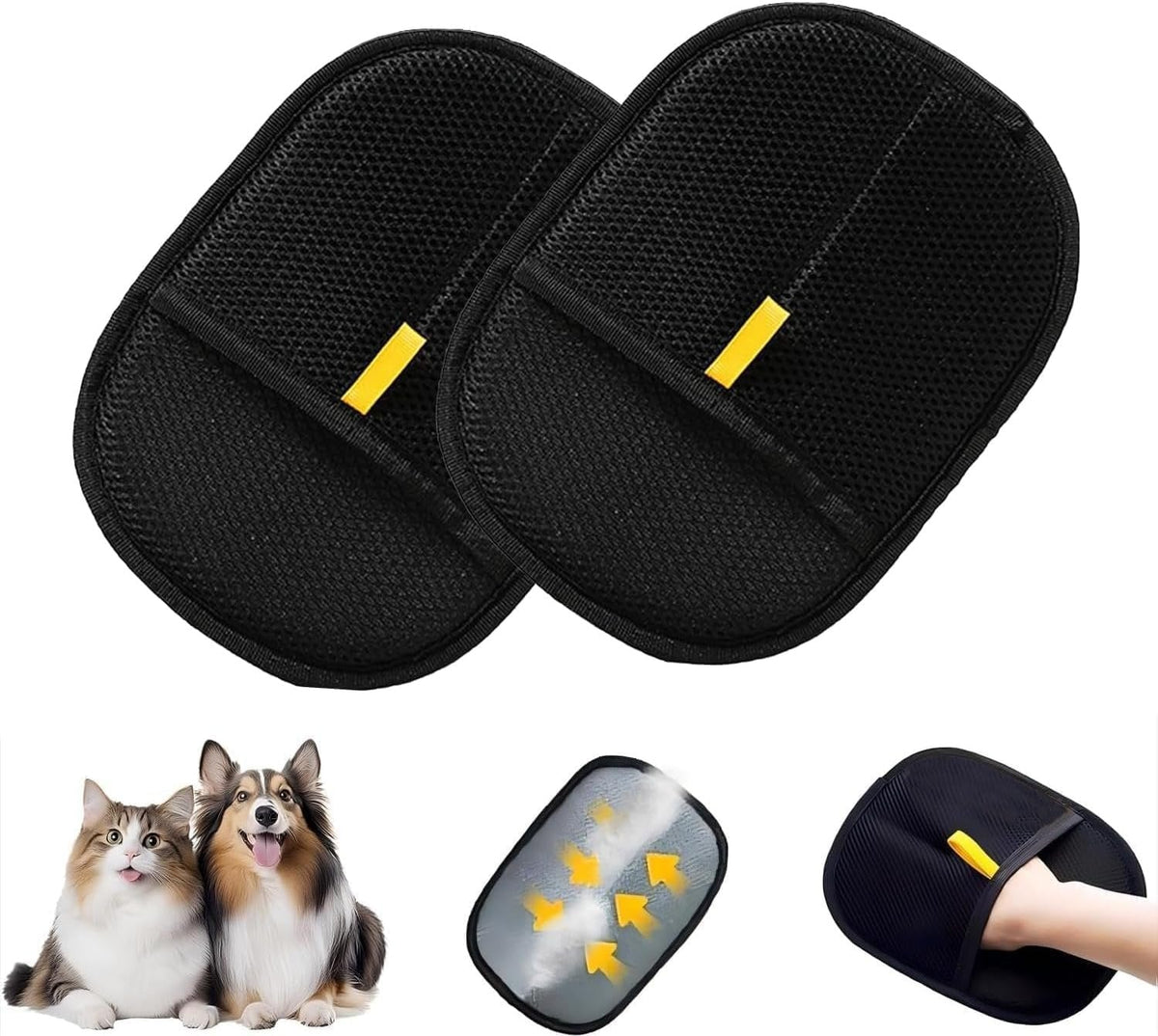 2PCS Efficient Pet Hair Removal Gloves – Ideal for Cats and Dogs