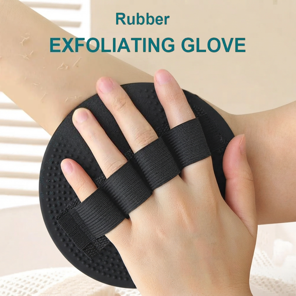 4 Counts Soft Rubber Shower Scrubber for Efficient Cleansing Body