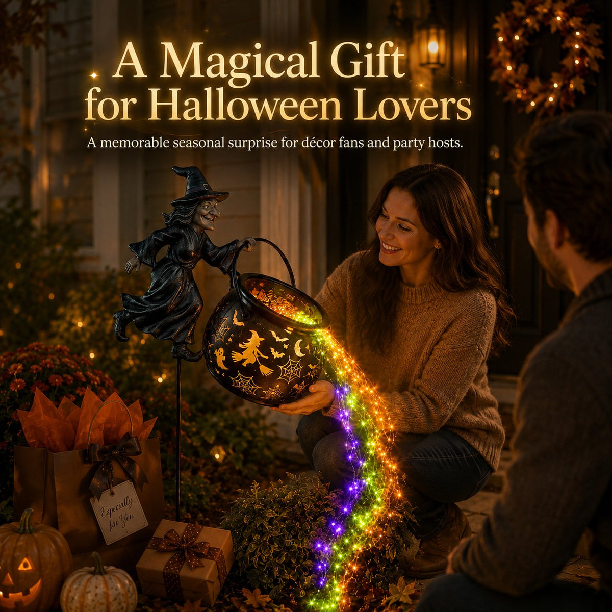 Last Day 49% OFFHalloween Witch Cauldron Garden Light