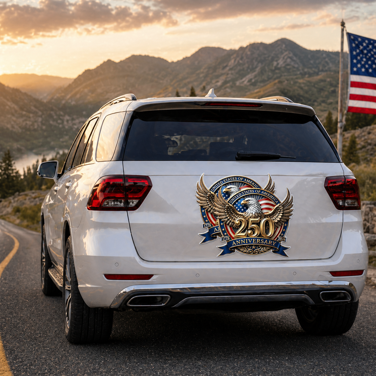USA 250th Anniversary Patriotic Decal (1776–2026)(4 pack)