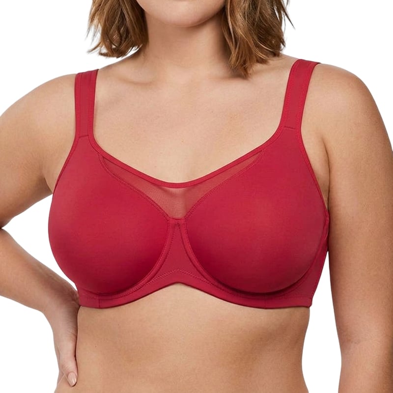 Women's Elegant Sheer Full Coverage Minimizer Bra Plus Size for Large Busts | No Digging, No Spillage & Ultra Comfy