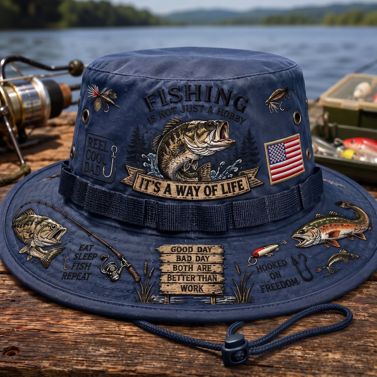 Last Day Promo: 49% OFF Fishing Is a Way of Life Boonie Hat