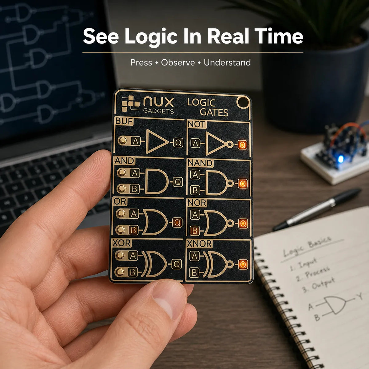 Interactive Logic Gate Circuit Board — Learn Digital Electronics Through Hands-On Experiments