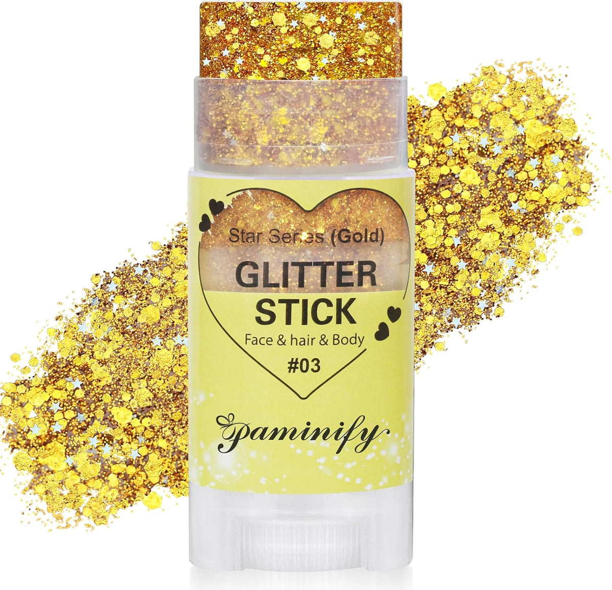 Patriotic Red White & Blue Glitter Stick
