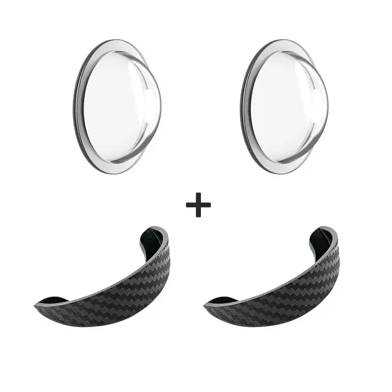 2PCS Car Reverse Camera Rain Cover, Anti‑Fog Waterproof Protection Hood, Carbon Fiber Texture