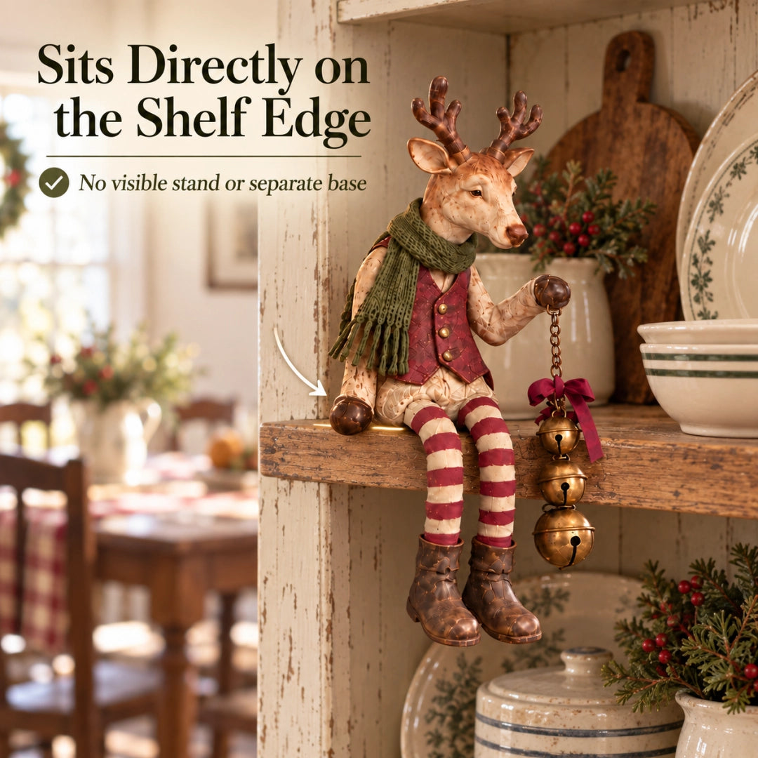 Vintage Old Reindeer Shelf Sitter