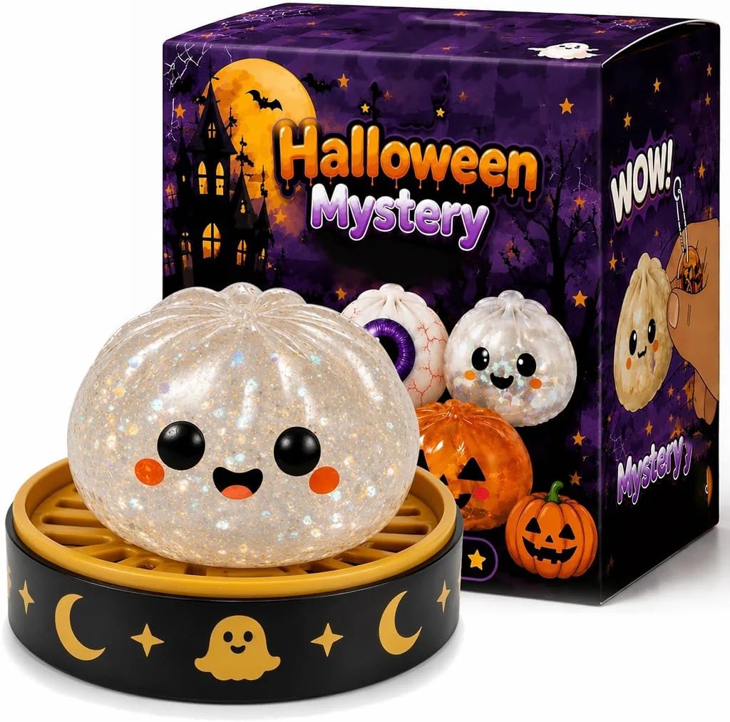 Cute Halloween Scary Ghost Maruko Squeeze Toy Set