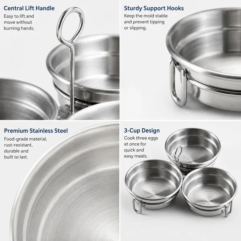 Easy-Lift Stainless Steel Egg Cooking Cups