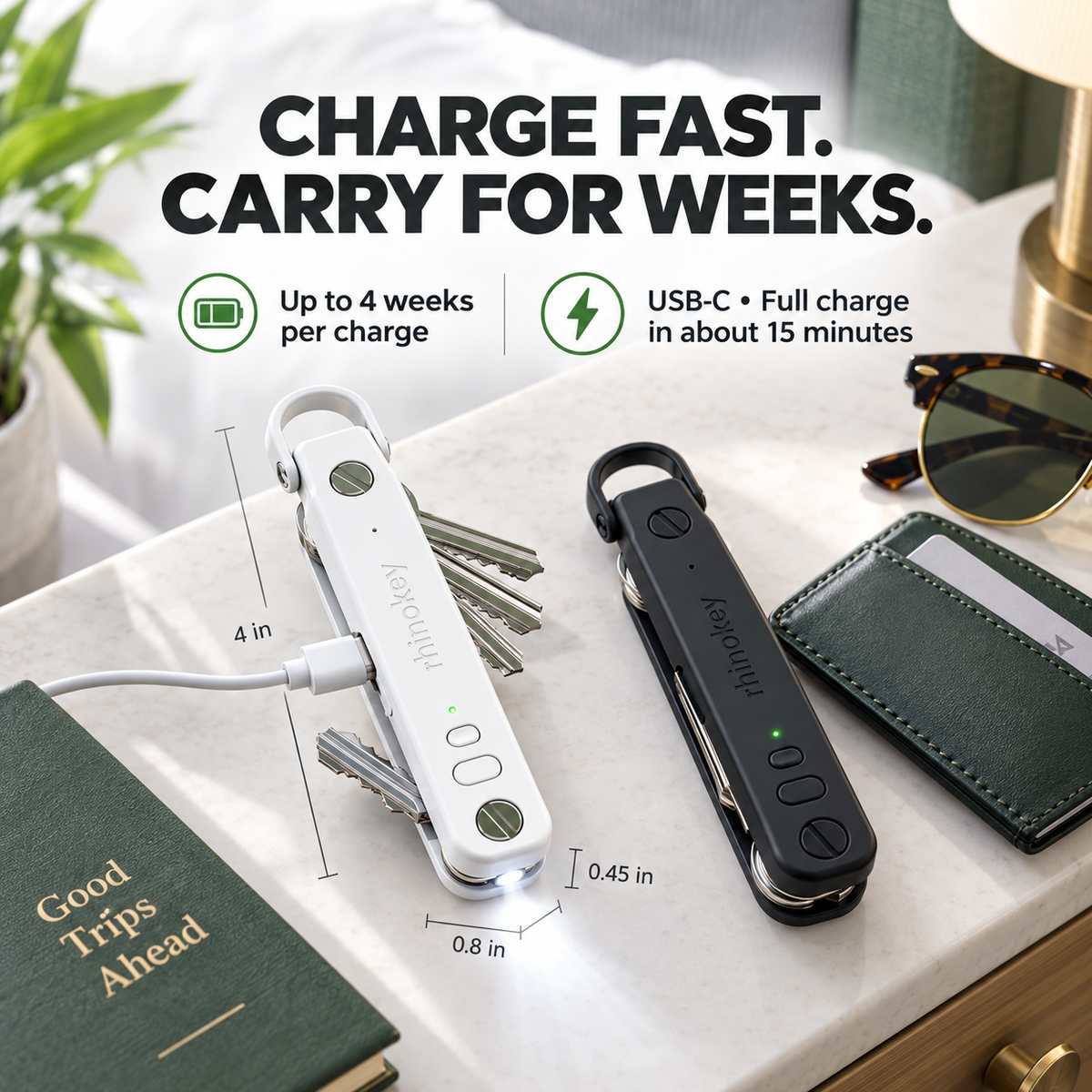 Smart Trackable Key Organizer – Built-In Flashlight & Everyday Multitool