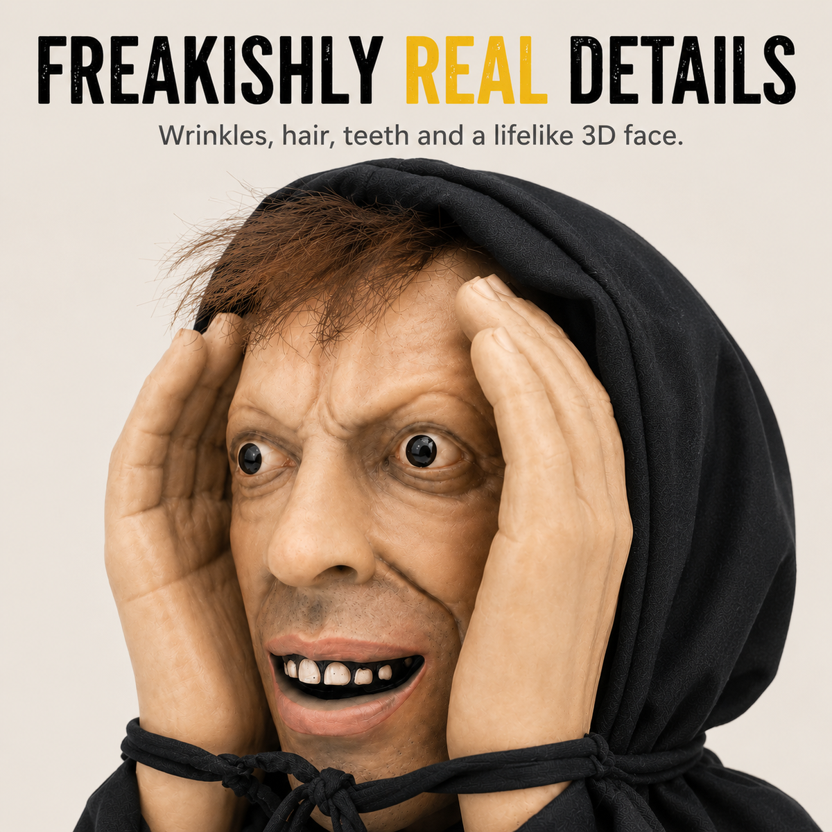 Creepy Window Prank Mask – Realistic Halloween Scare Prop