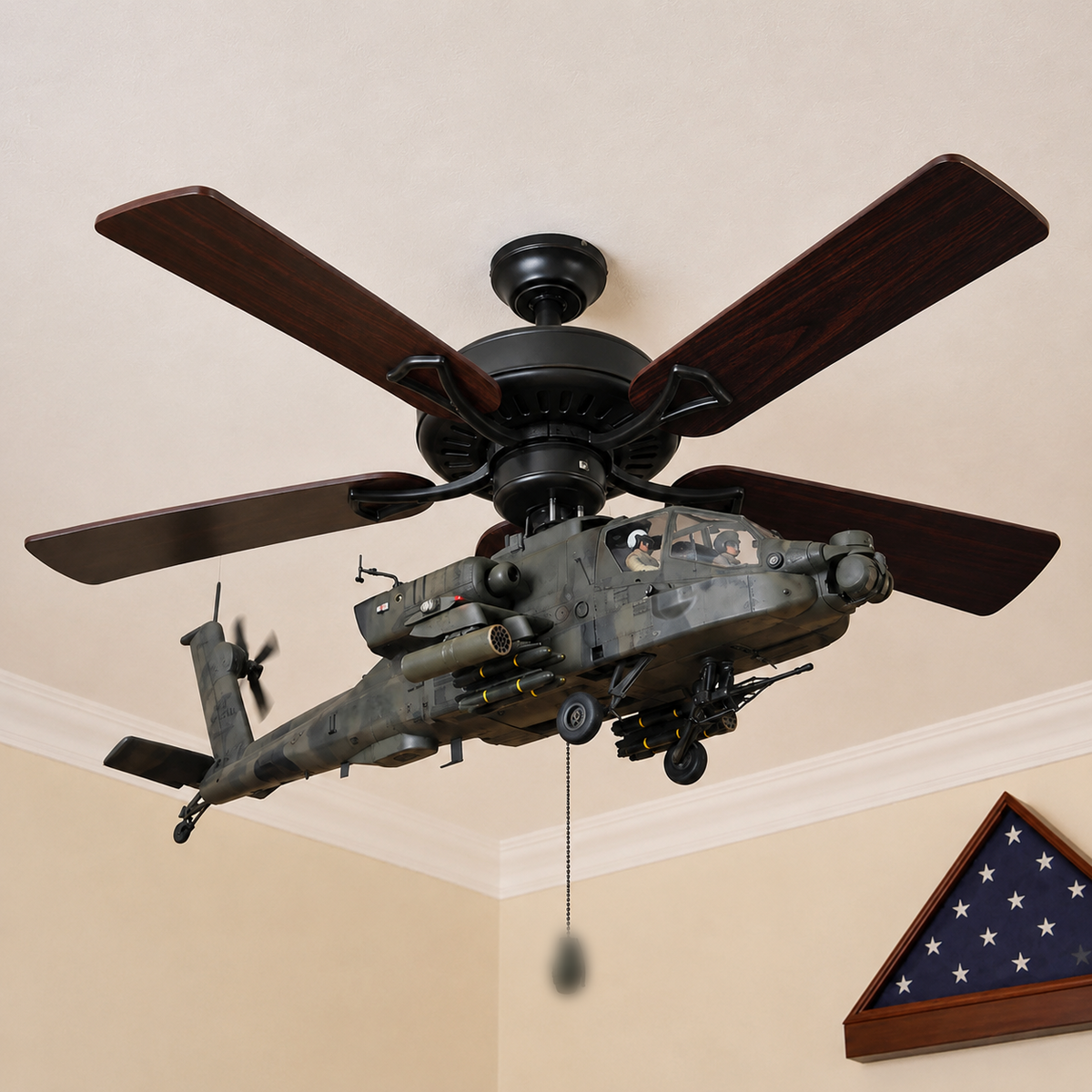 LAST DAY 50% OFF- Helicopter Ceiling Fan Decoration – Flying Aviation Display