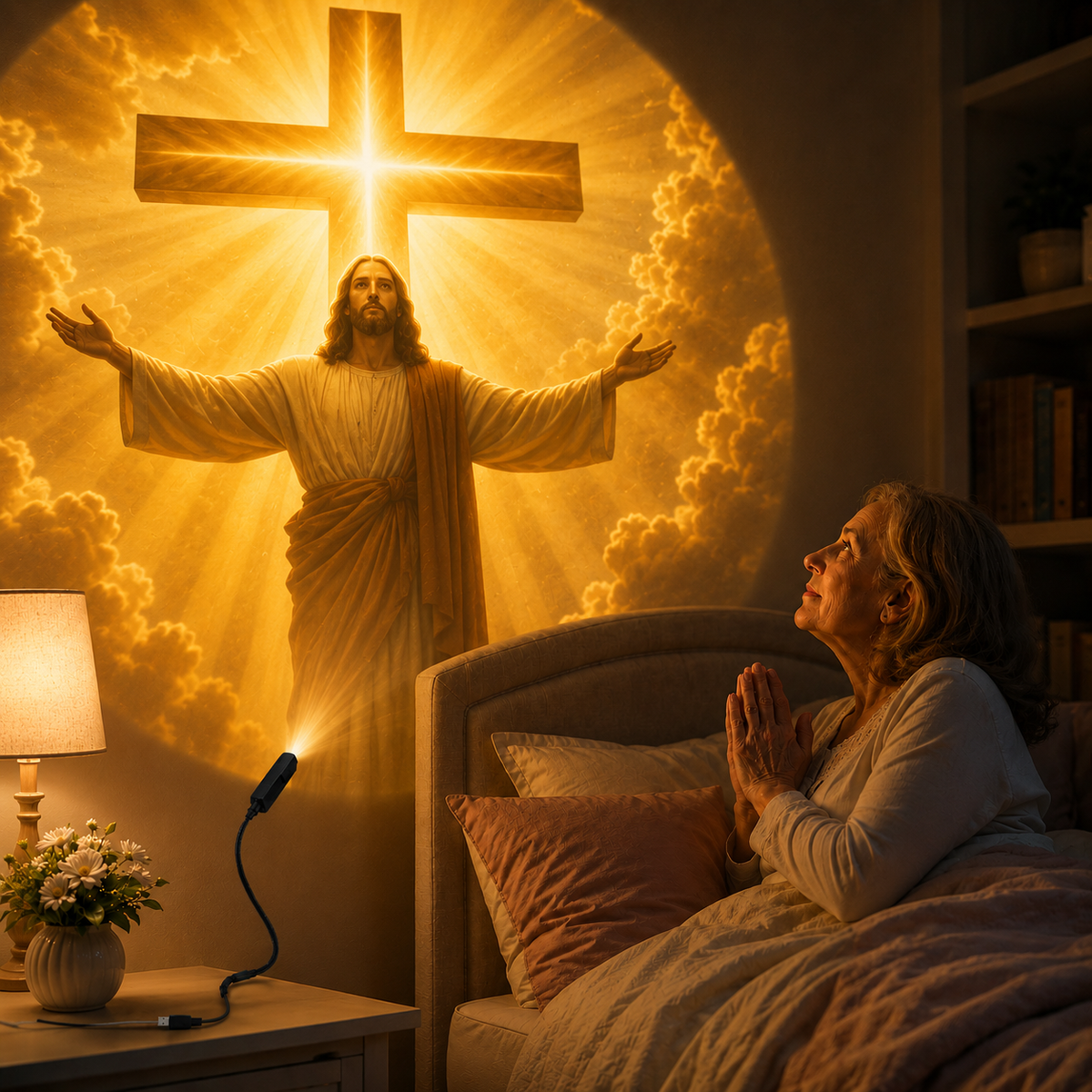 Plug & Play Jesus Projection Night Light