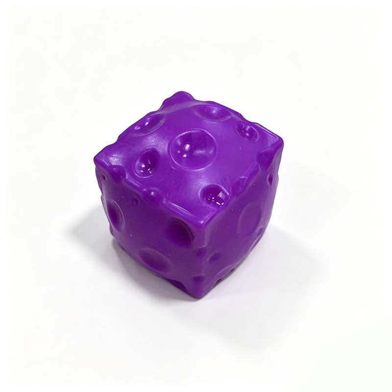 Cheese Cube Squishy Toy - Soft Moldable Petroleum Jelly-Filled Squeeze Ball