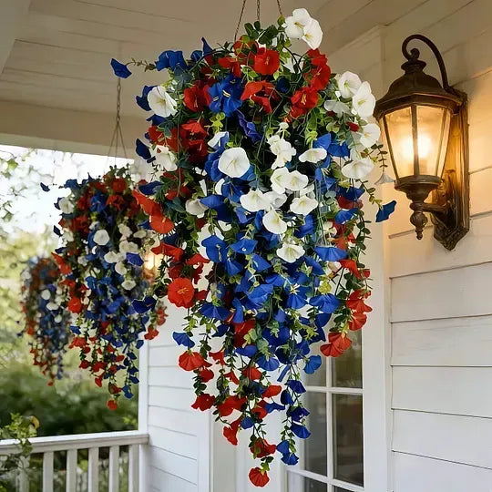 July 4th Hot Sale Red, White & Blue Flowers for America’s 250th – Perfect for Porch & Party