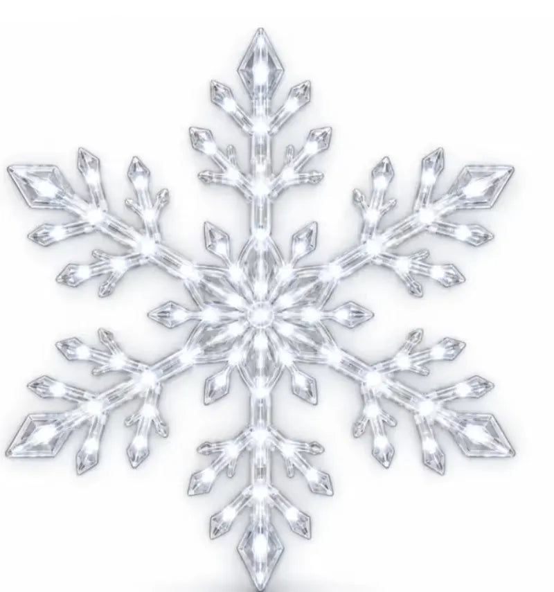 Last Day 49% OFF – LED Snowflake Wall Lights with Blue & White Glow, Remote Control