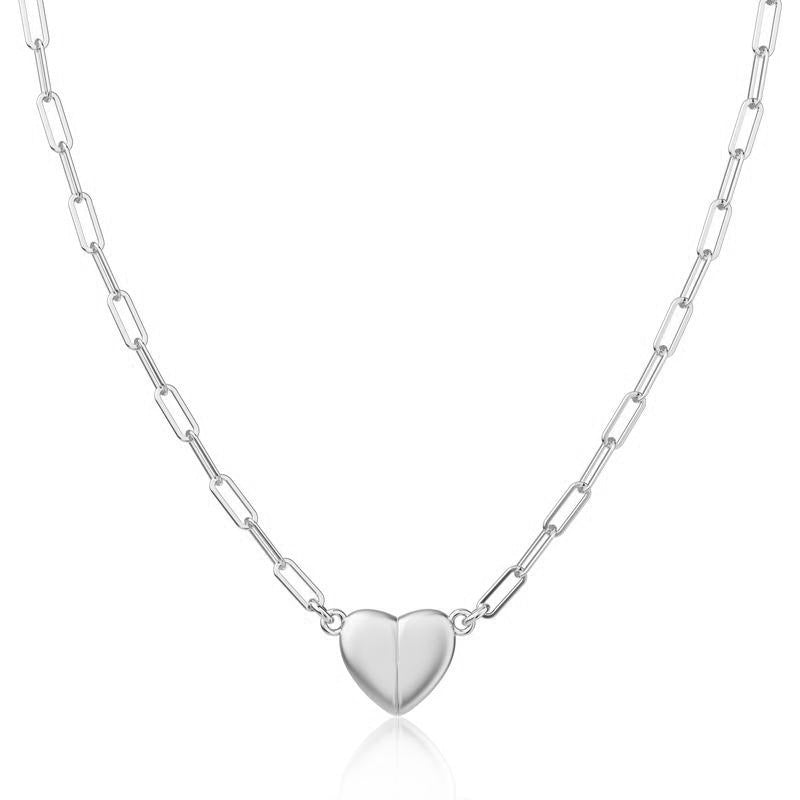 Magnetic Heart Necklace — Elegant Stainless Steel Statement Jewelry