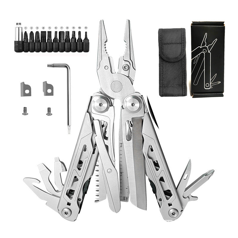 16-in-1 Multitool with Large Scissors | Compact Outdoor Tool for Camping & Repairs